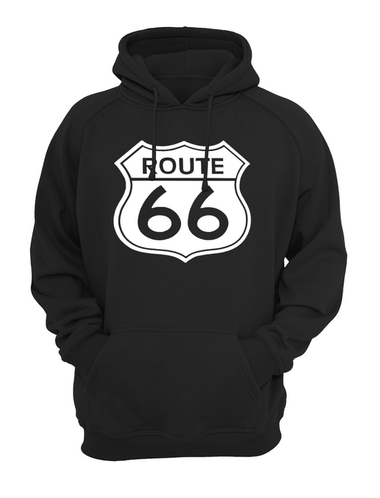 Route 66 Slogan Unisex Casual Hoody, Sweatshirt, Sweat Black, Grey