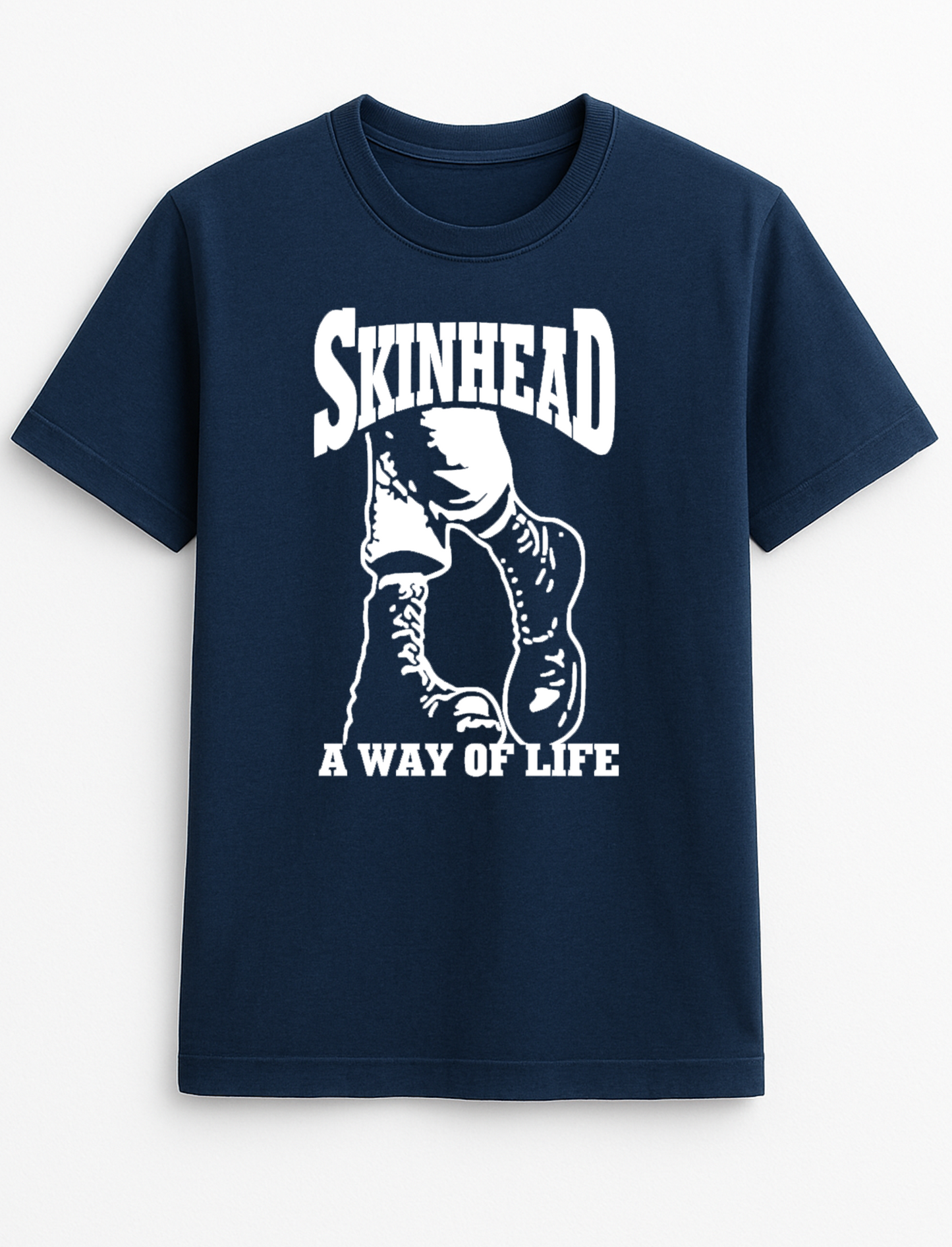 Skinhead A Way of Life Slogan Personalised Colours Unisex T-Shirt Top Tee Gift Black Size S-XXL Available
