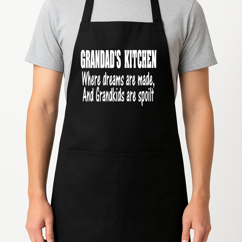 Grandad's Kitchen Apron Gift Present Barbeque Grandpa Granda Pops