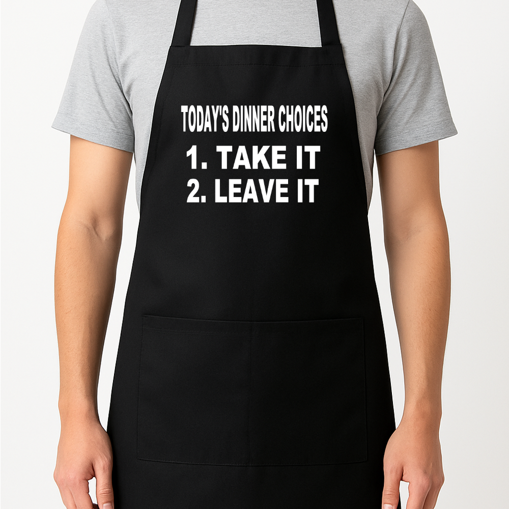 Take It Leave It Apron Gift Present Barbeque