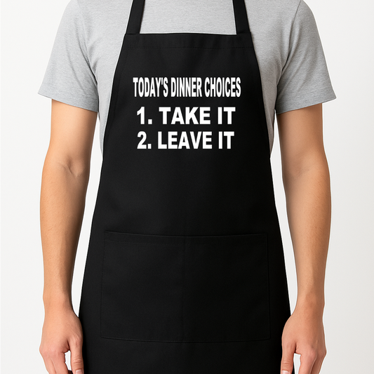Take It Leave It Apron Gift Present Barbeque