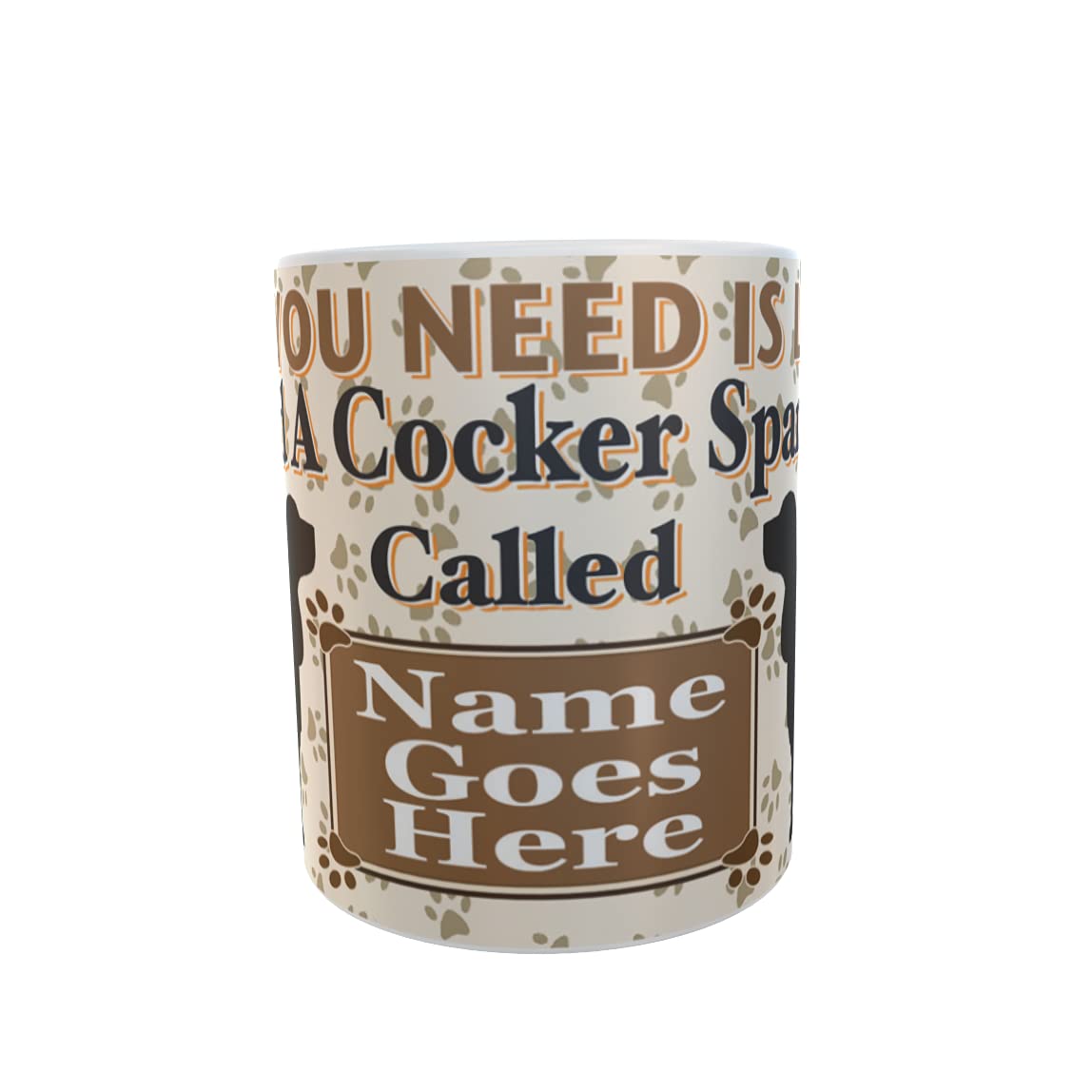 All You Need is Love and an English Cocker Spaniel Dog Personalised Mug Gift