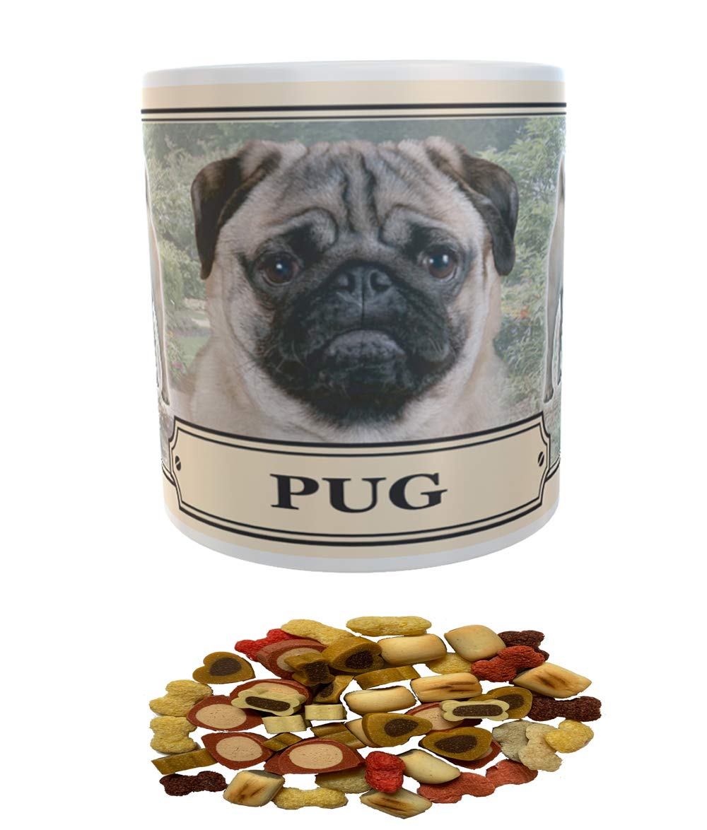 Pug Dog Breed Gift Mug with Treats