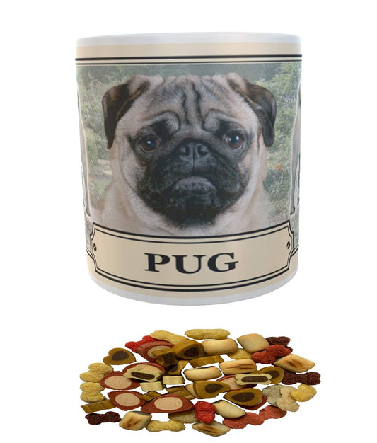 Pug Dog Breed Gift Mug with Treats