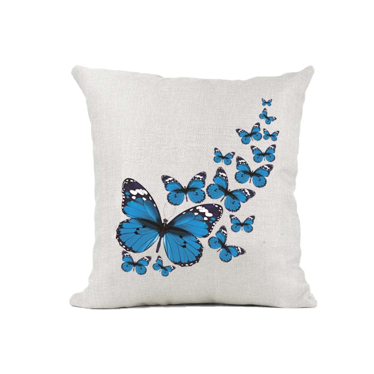 Butterfly Display Naturally Woven Linen Style Cushion Cover Pillow Gift Available In Choice Of Colours