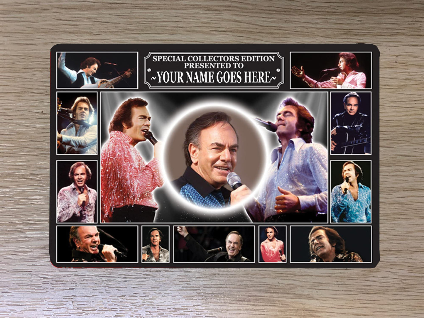 Diamond The-Jazz-Singer Music Icon Personalised Passport Case Holder Gift Neil
