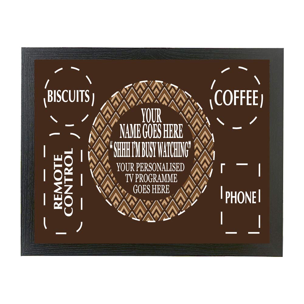 Shhh! I'm watching personalised TV gift coffee male/female lap tray