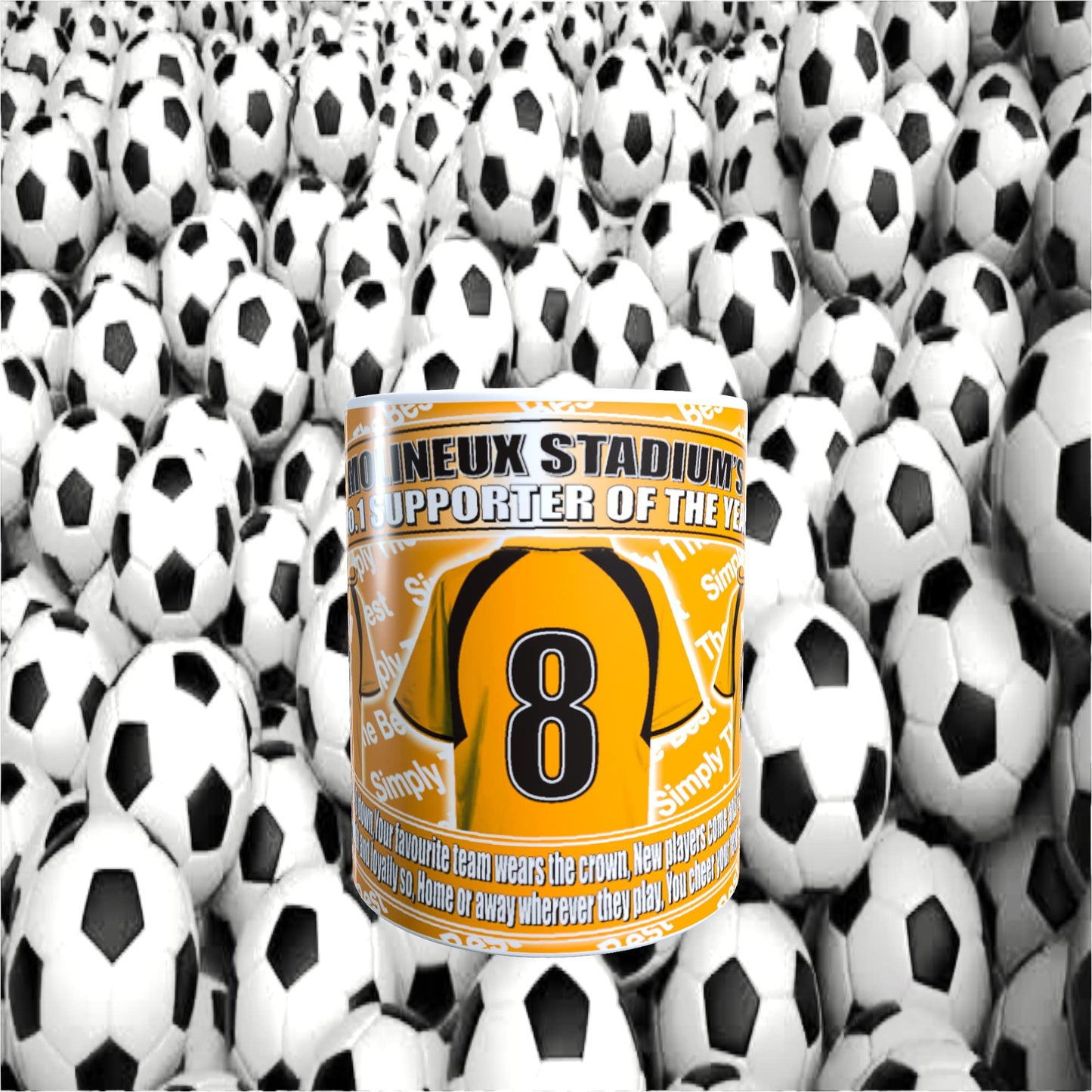 Wolves Football Team Shirt Mug Gift with Chocolate Footballs