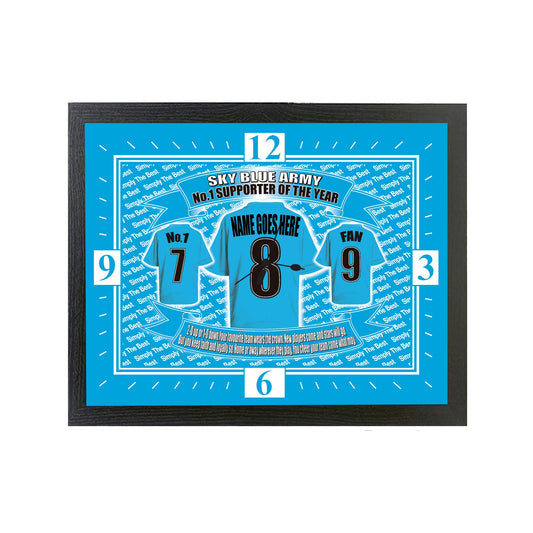 Coventry Football Shirt Personalised Clock Gift Present