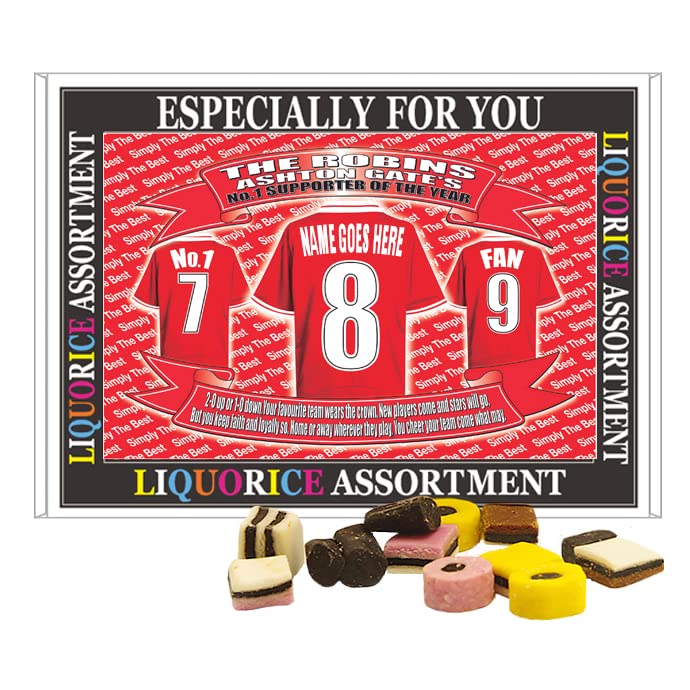 Bristol City Football Shirt Personalised Gift Boxed Sweets