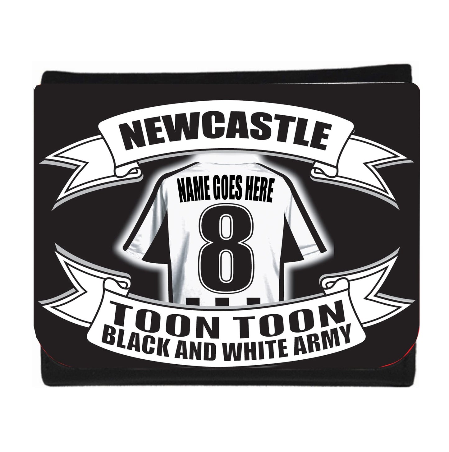 Newcastle Football Shirt Money Personalised Wallet Gift