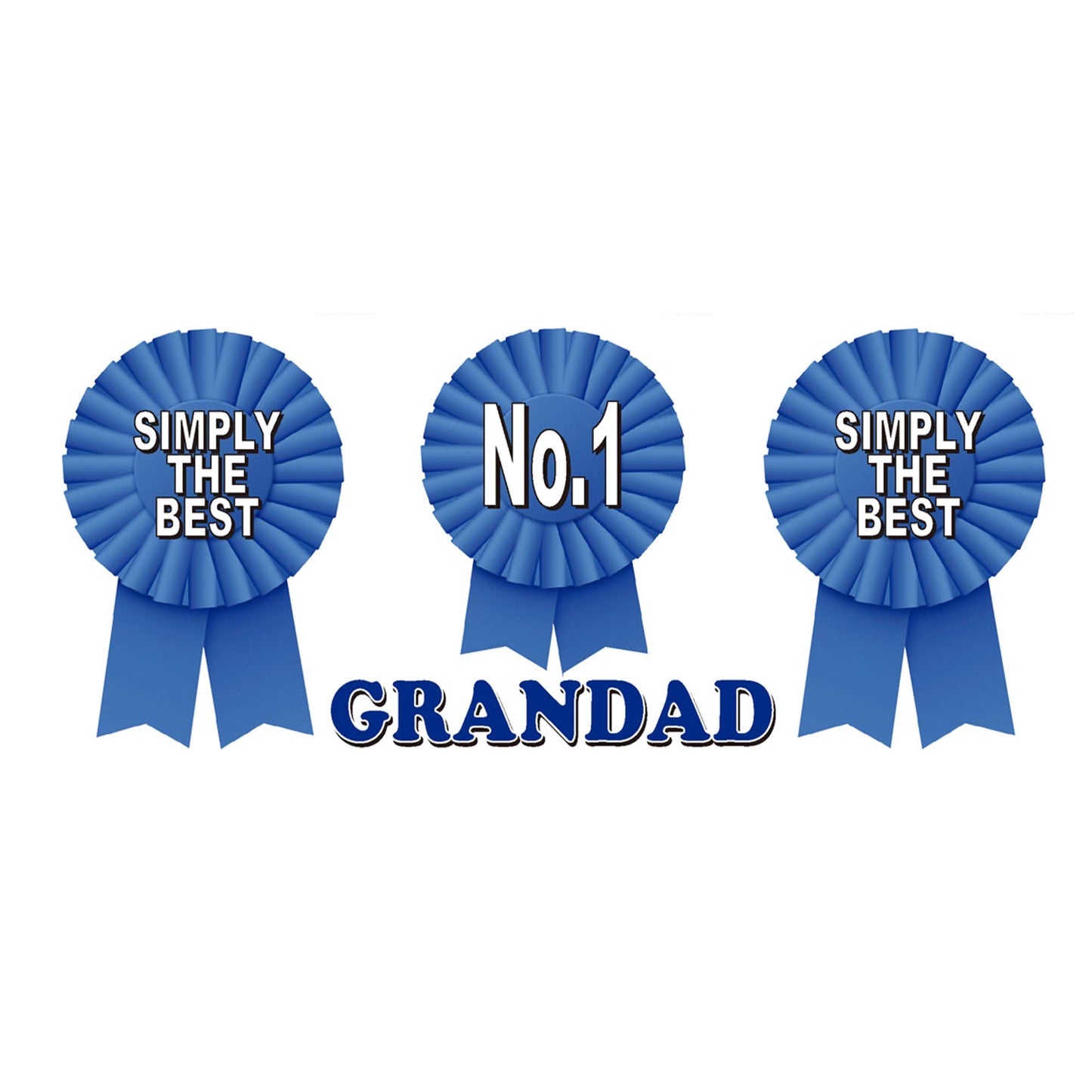 Simply The Best Grandad Ceramic Rosette Gift Mug