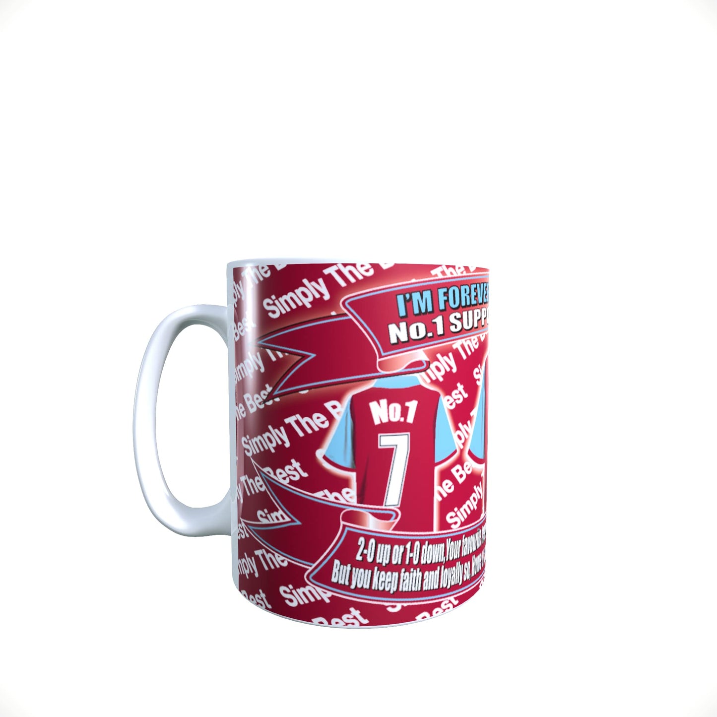 West H Utd Football Team Shirt Mug Gift with Chocolate Footballs