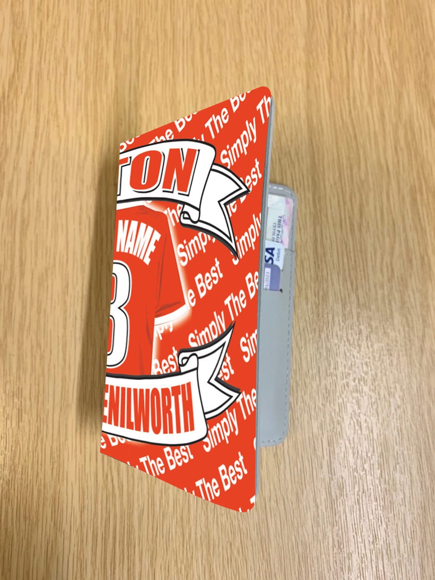 Luton Personalised Football Shirt Travel Passport Holder Case Gift Present