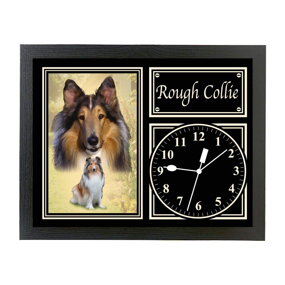Rough Collie Dog Breed Gift Clock