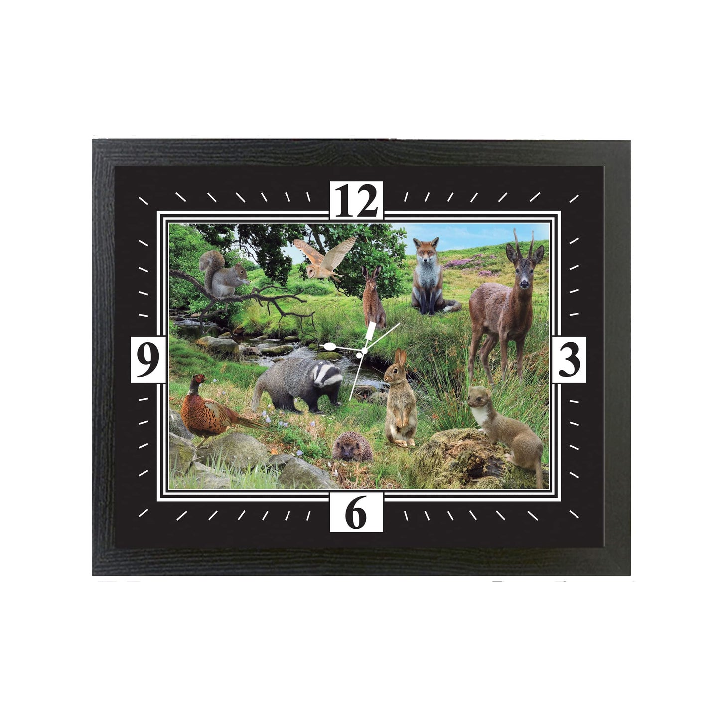 British Countryside Wildlife Animals Wall Clock Gift