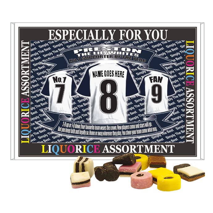 Preston Football Shirt Personalised Gift Boxed Sweets Variety