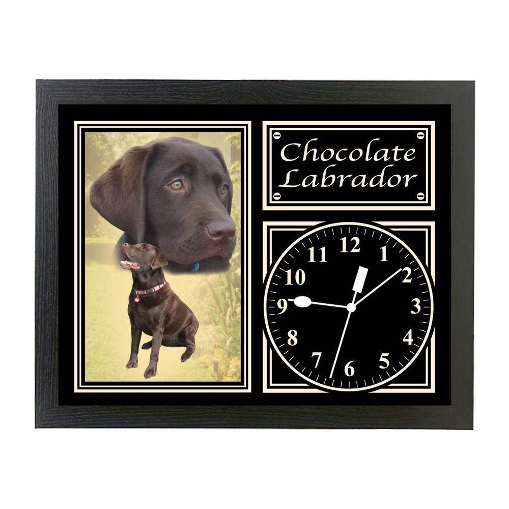 Chocolate Labrador Dog Breed Gift Clock