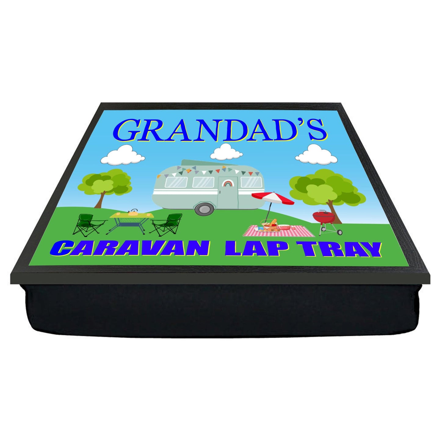Grandad's Caravan Cushioned Lap Tray Gift Present