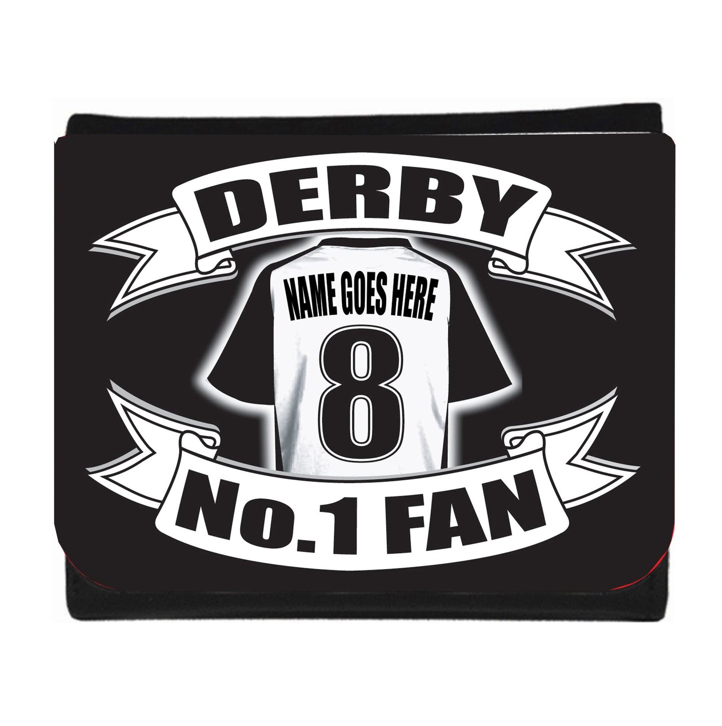 Derby Football Shirt Money Personalised Wallet Gift
