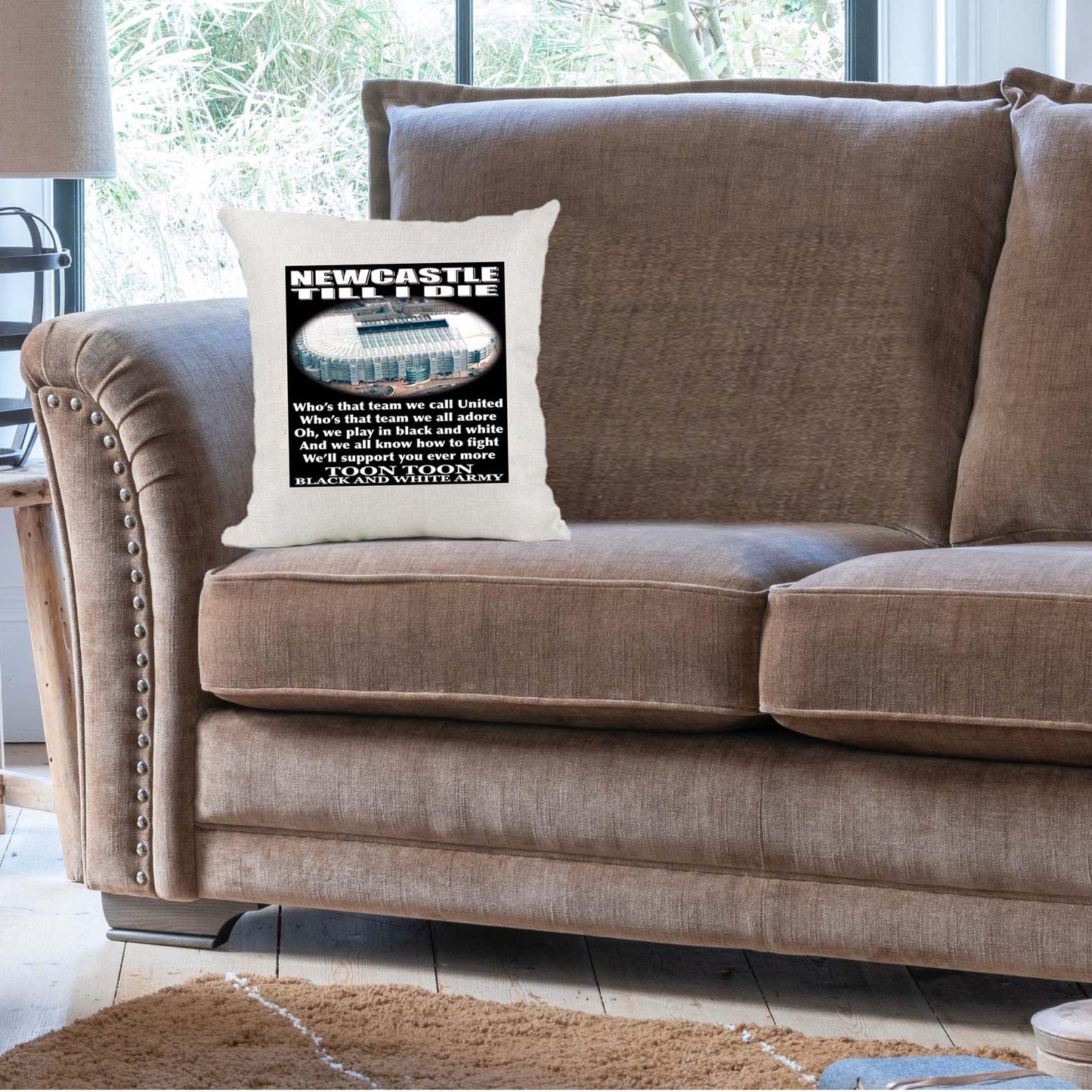 Newcastle Football Anthem Song Chant Cushion Cover Gift