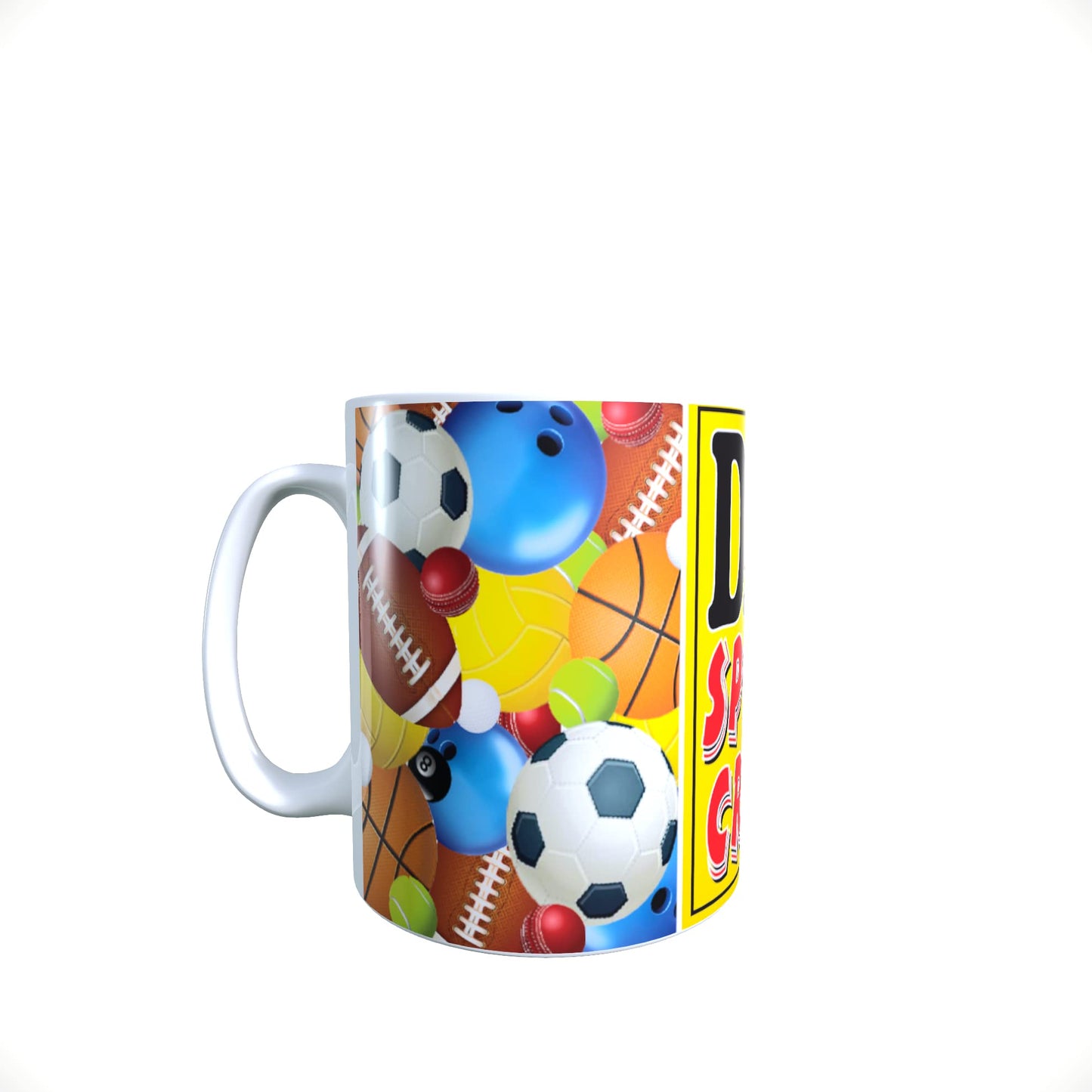 Father's Day 'Sports Crazy Dad' Ceramic Gift Mug With A Selection Of Individually Foil Wrapped Chocolate Footballs