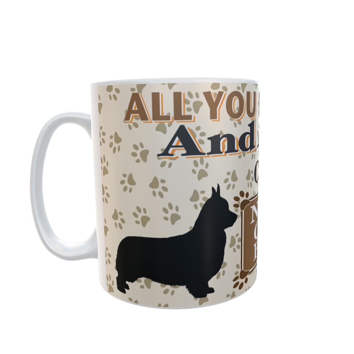 All You Need is Love and a Corgi Dog Personalised Mug Gift