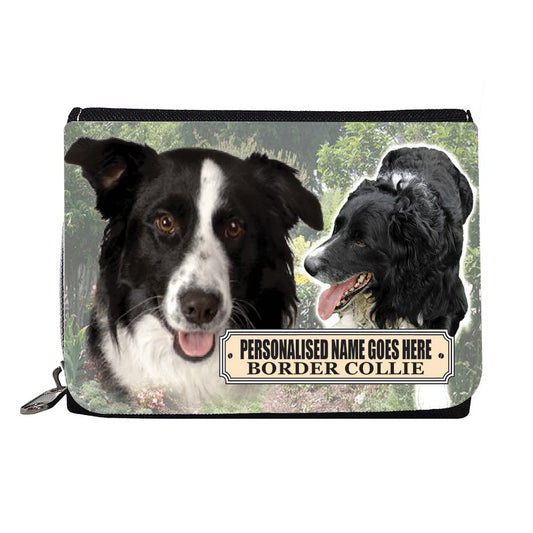 Border Collie Personalised Dog Breed Gift Purse