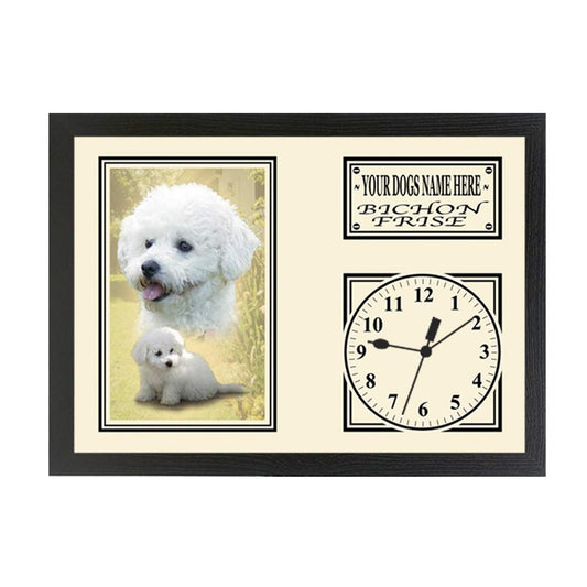 Bichon Frise Personalised Dog Breed Gift Clock