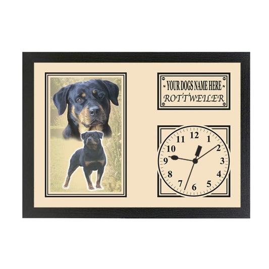 Rottweiler Personalised Dog Breed Gift Clock