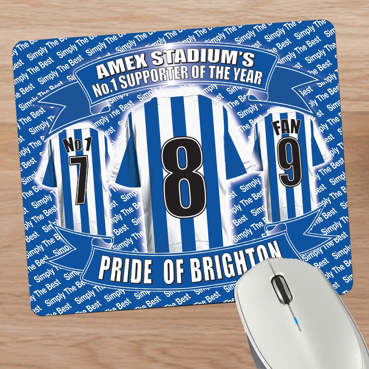 Brighton Football Shirt Mouse Mat Gift