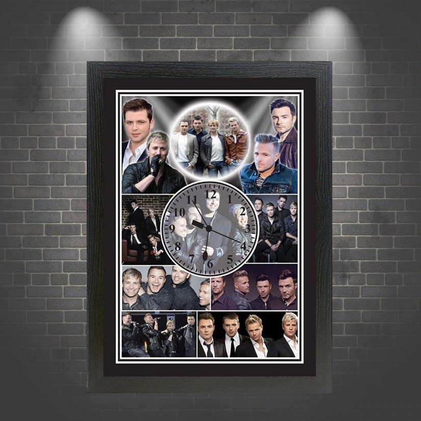 West 'Irish Boy Band' Life Music Icon Framed Wall Mountable Clock Gift