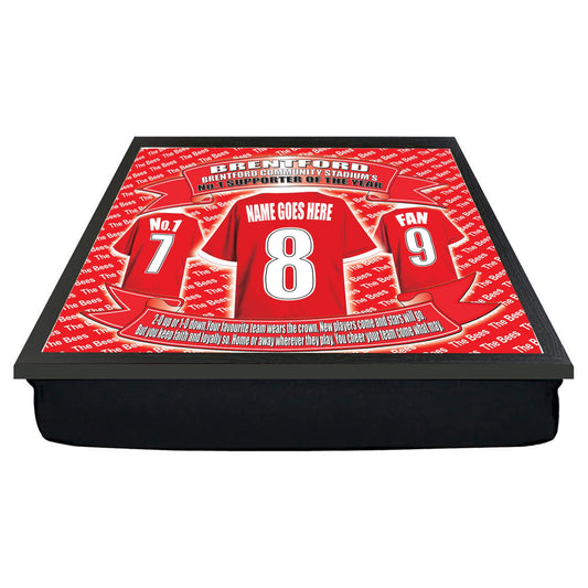 Brentford Football Shirt Personalised Lap Tray Gift