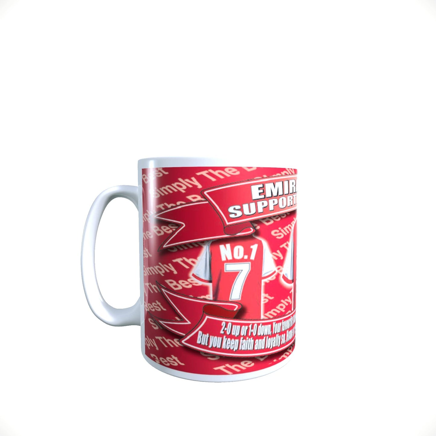 The Gooners Football Team Shirt Mug Gift with Chocolate Footballs