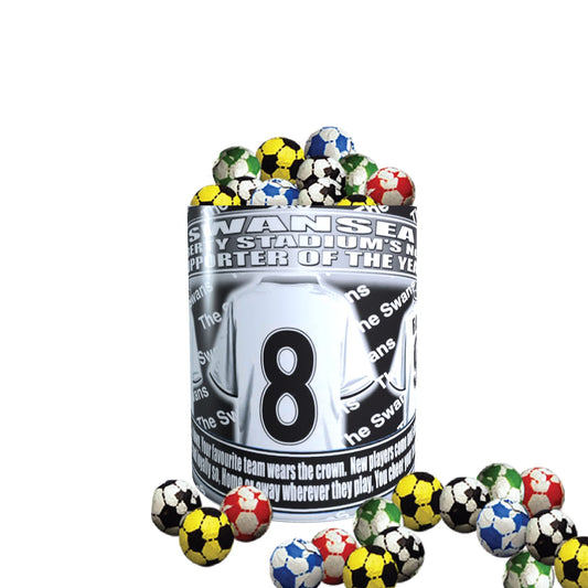Swansea Football Team Shirt Mug Gift with Chocolate Footballs