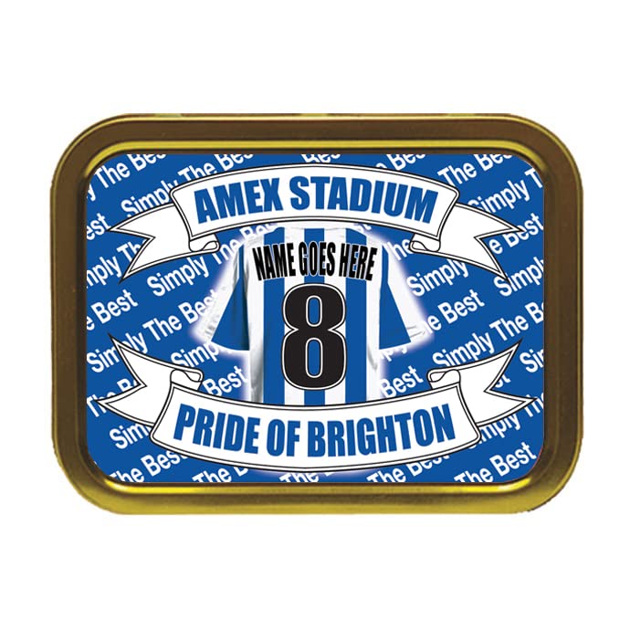 Brighton Football Shirt Personalised Tobacco Storage Tin & Products