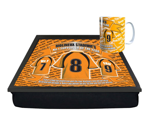 WOLVES Football Shirt Lap Tray And Mug Gift Set