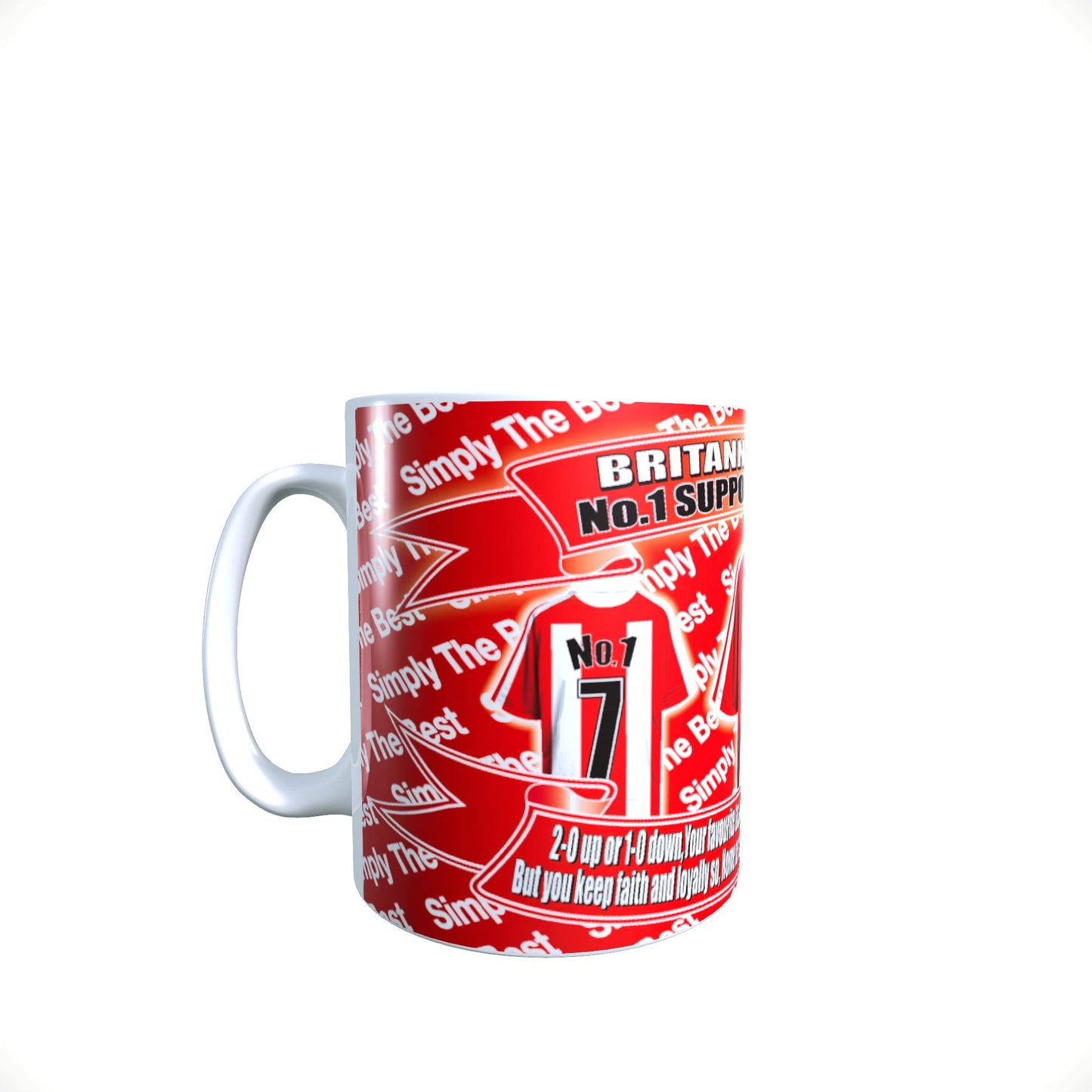 Stoke Football Team Shirt Personalised Mug Gift with Chocolate Footballs