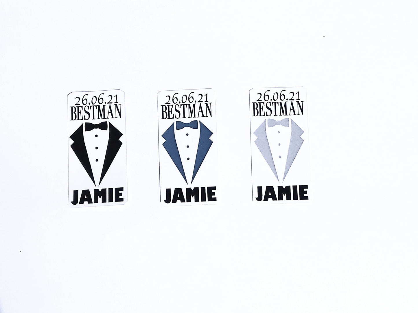 Best Man Personalised Rechargeable Gift Boxed Silver Metal USB Lighter Wedding Favour, 70mm x 38mm x 11mm