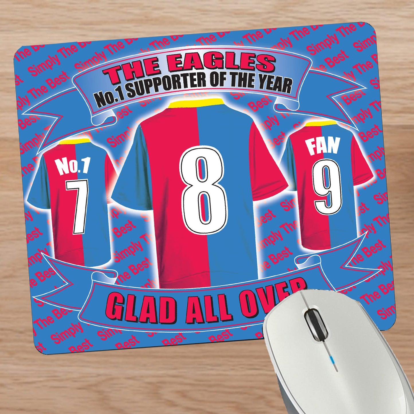 Crystal - The Glaziers Football Shirt Mouse Mat Gift