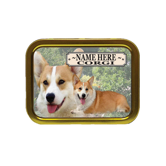 Corgi Dog Breed Personalised Tobacco Tin & Products Gift Set