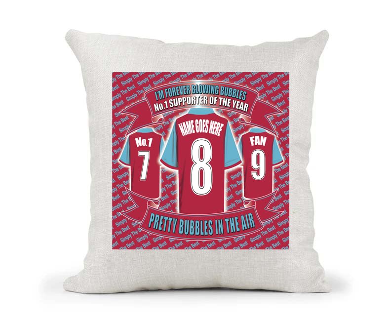 West H Personalised Football Cushion Cover Gift