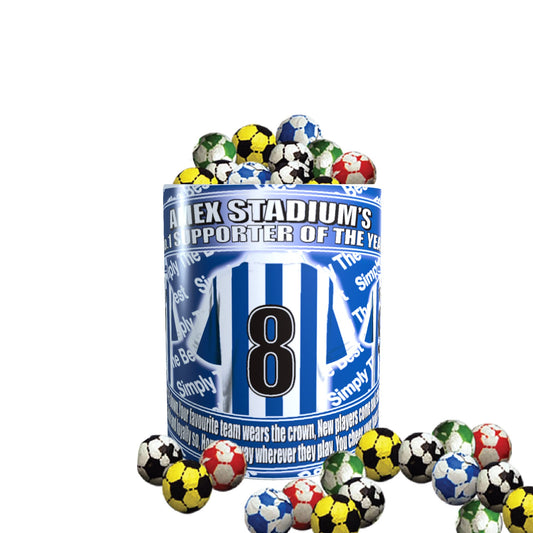 Brighton Football Team Shirt Mug Gift with Chocolate Footballs