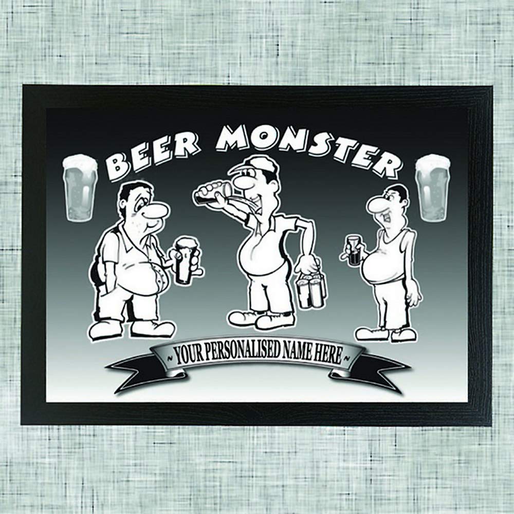 Beer Crazy Monster Personalised Lap Tray Gift