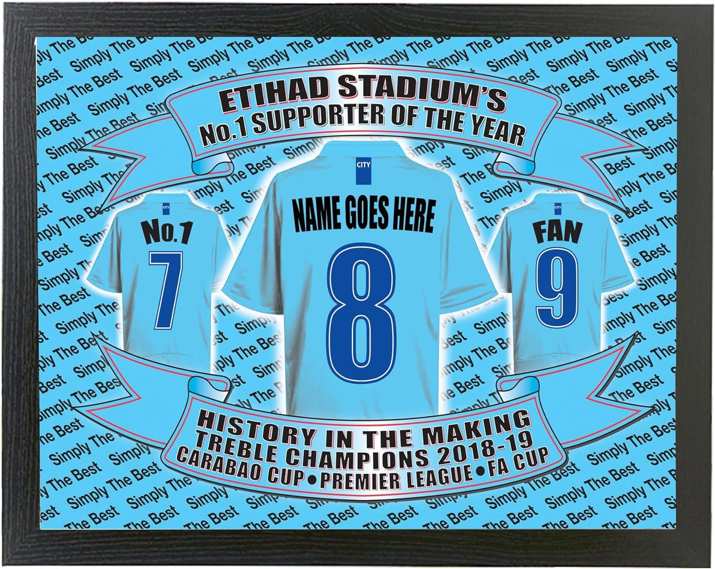 Manchester Blues Personalised Football Shirt Lap Tray And Mug Gift Set, MANBLUES- persLapMugGiftSet_000