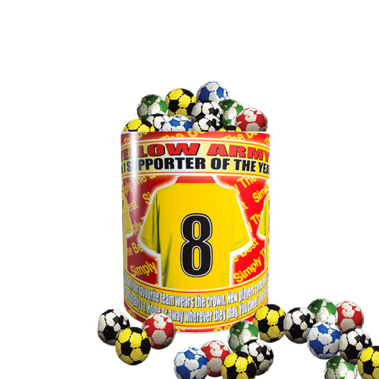 Watford Football Team Shirt Mug Gift with Chocolate Footballs