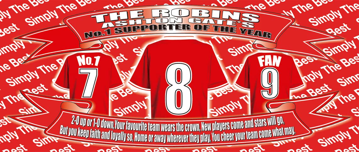 Bristol City Football Team Shirt Mug Gift with Chocolate Footballs
