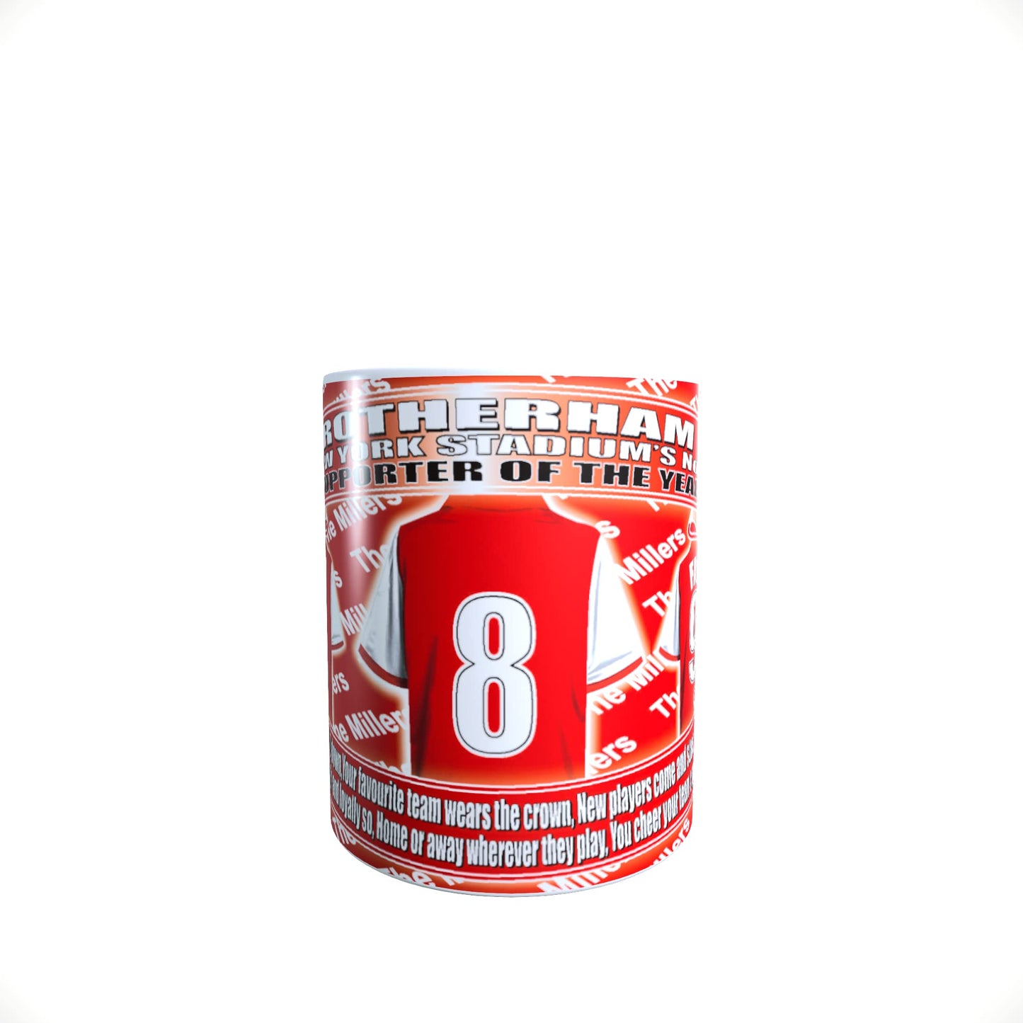 Rotherham Football Team Shirt Mug Gift with Chocolate Footballs