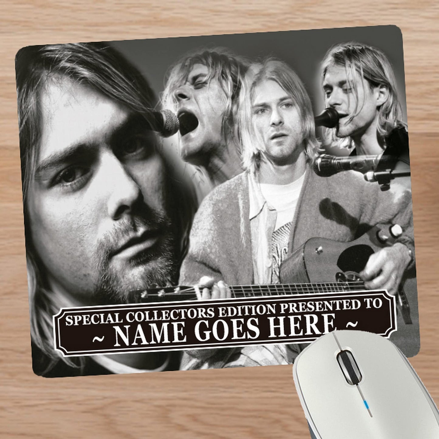 Kurt Cobain Personalised Icon Mouse Mat Gift
