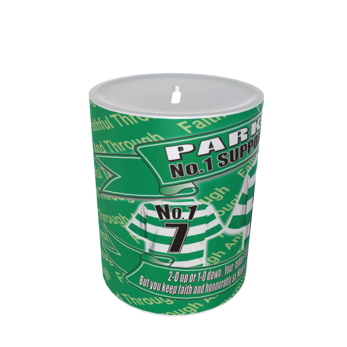 Celtic Football Shirt Personalised Ceramic Money Box Gift Multicoloured, One Size (CELT-PERS-MONEYBOX_000)